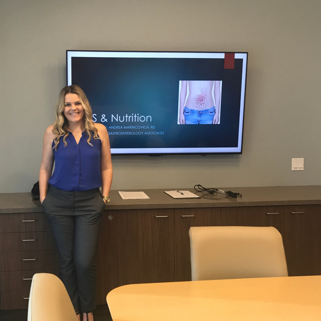 IBS and nutrition presentation at Long Beach Gastroenterology Associates in 2018