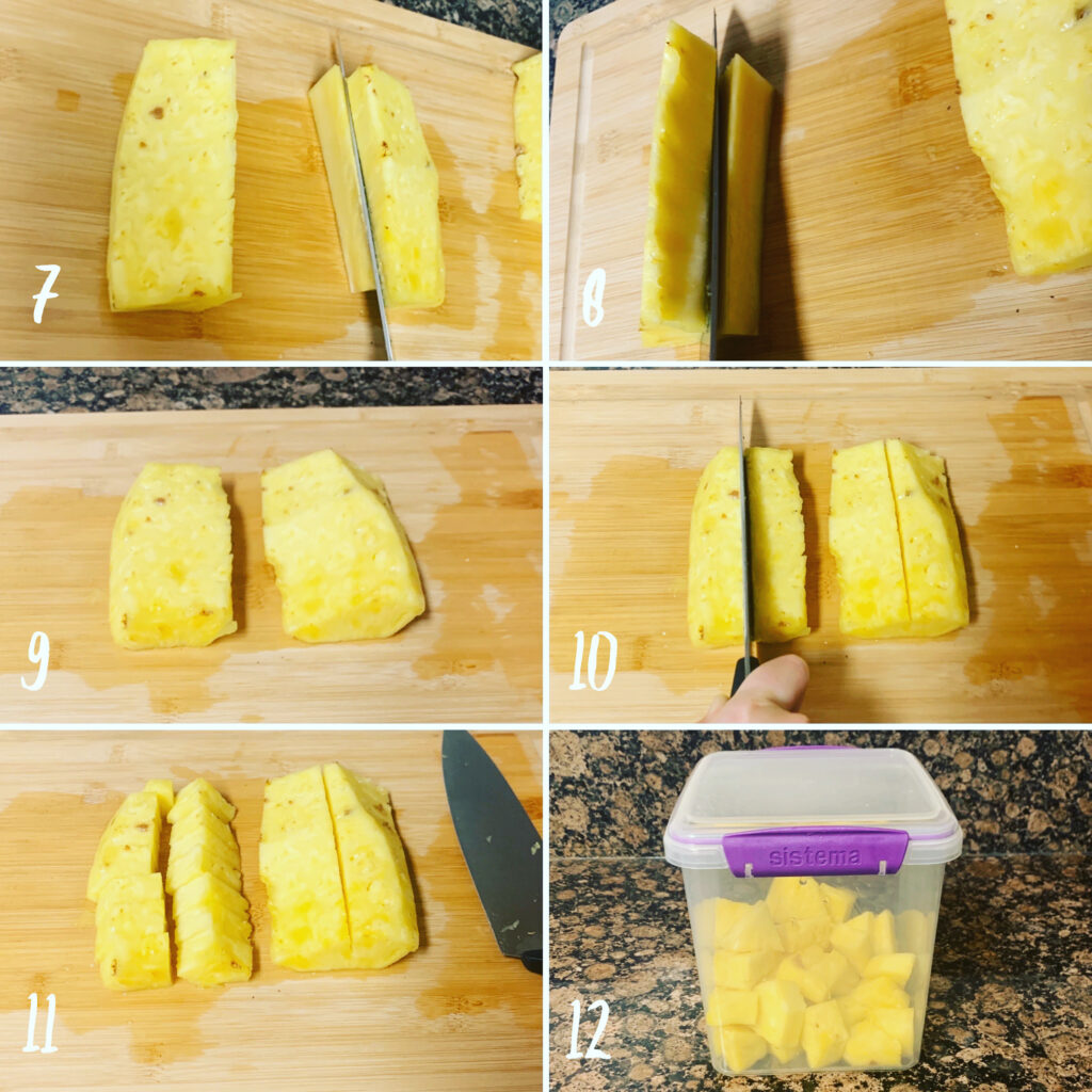 How to Properly Cut a Pineapple. Steps 7 - 12.