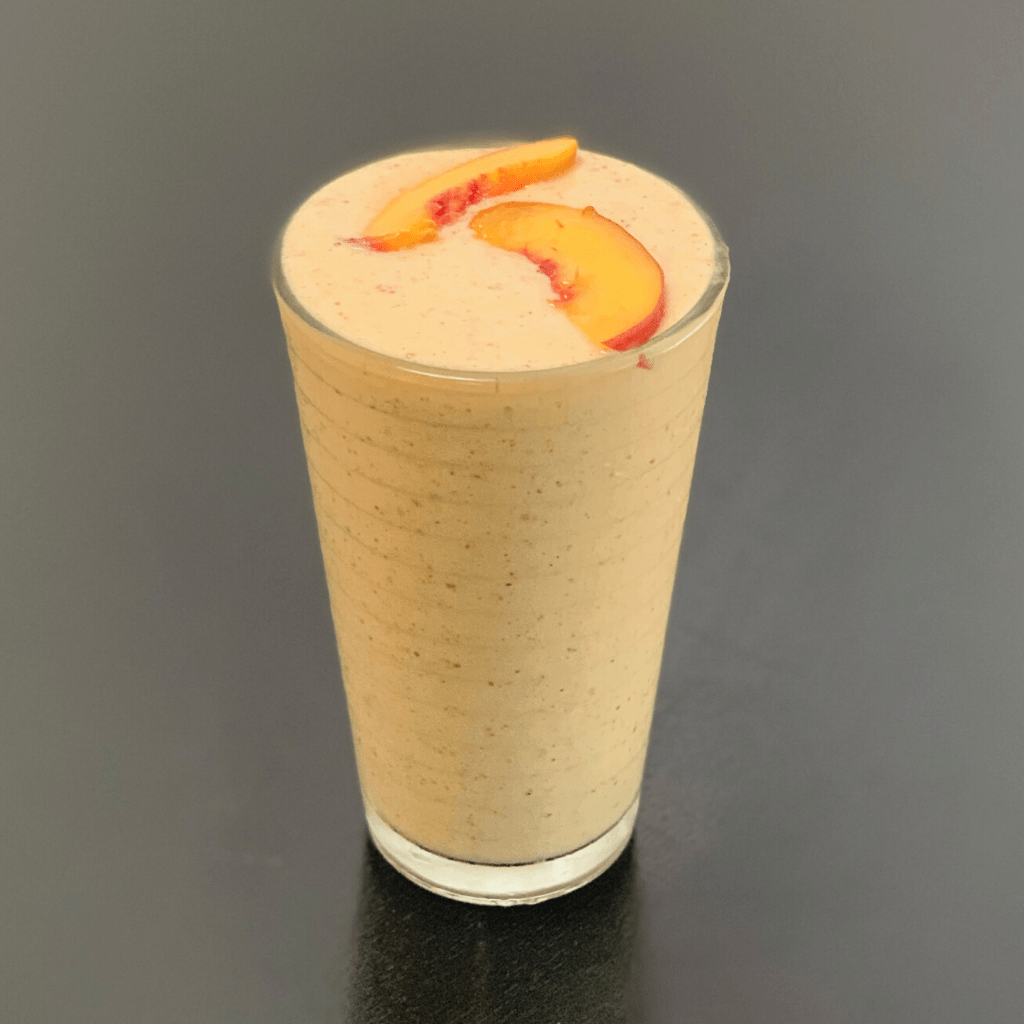 Peach and Mango Protein Smoothie - Macros Registered Dietitian ...