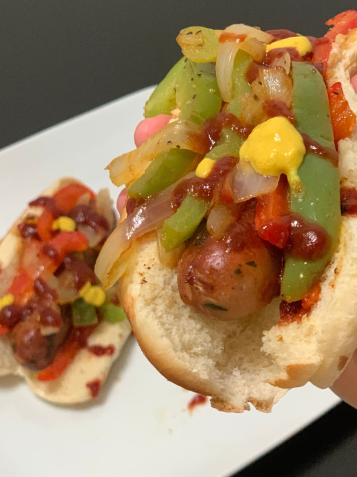 Chicken Sausage and Pepper Dogs - Healthy Game Day Eats