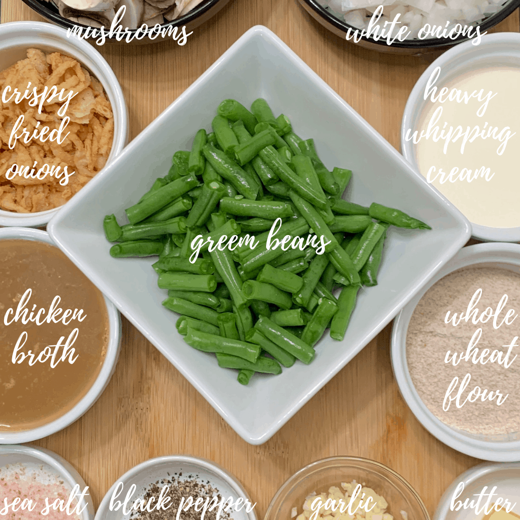 Homemade Fresh Green Bean Casserole Ingredients