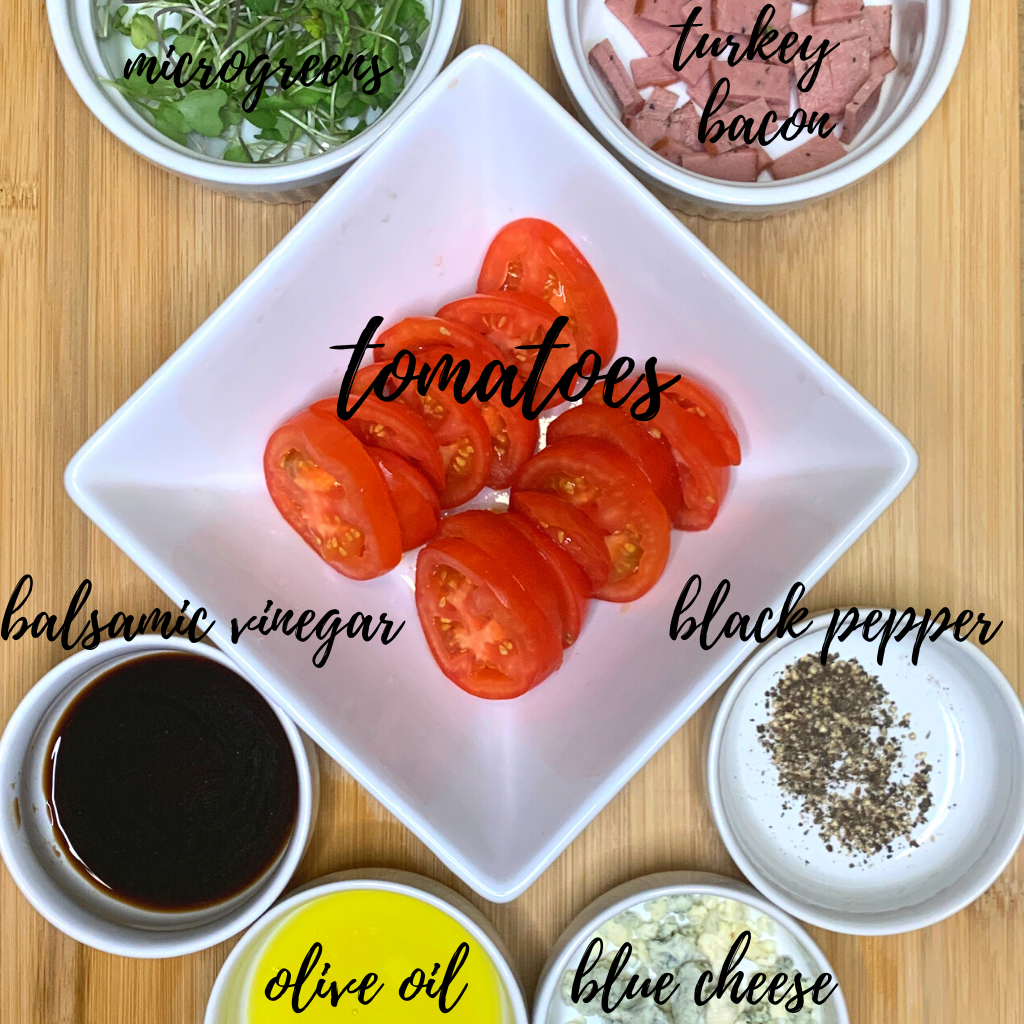 Balsamic Tomato and Blue Cheese Salad Ingredients